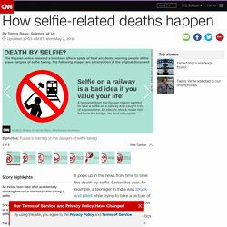 How selfie-related deaths happen