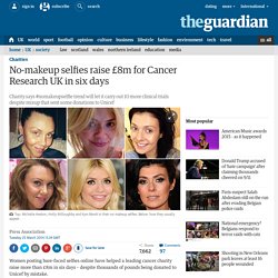 No-makeup selfies raise £8m for Cancer Research UK in six days