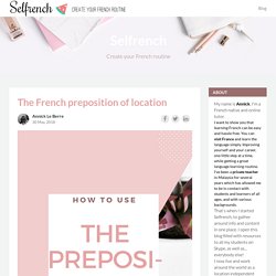 The French preposition of location