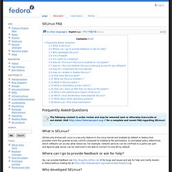 SELinux FAQ