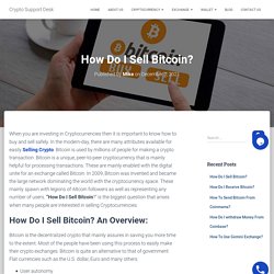 How Do I Sell Bitcoin? Live chat Service 24x7