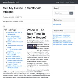 Sell My House in Scottsdale Arizona