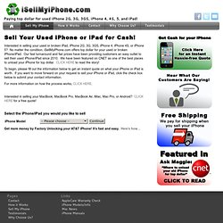 Sell My iPhone - iSellMyiPhone.com – Sell used iPhone 2G, 3G, 3GS, iPhone 4, iPad, iPad 2 – I sell my iPhone