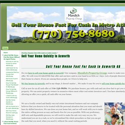 Sell Your Home Quickly In Acworth - Sell Your House Fast For Cash