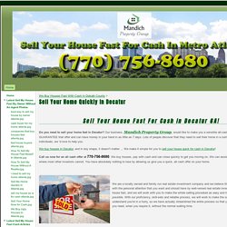 Sell Your Home Quickly In Decatur - Sell Your House Fast For Cash