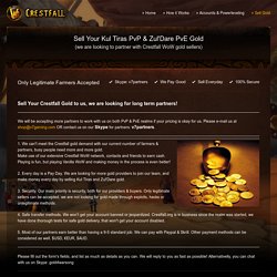 Sell Gold for Kul Tiras PvP & Zul'Dare PvE Vanilla 1.12 WoW - Crestfall
