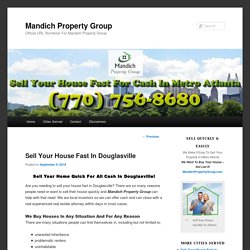 Sell Your Home Fast For Cash In Douglasville