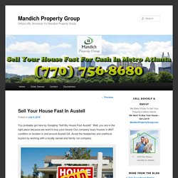 Sell Your House Fast In Austell