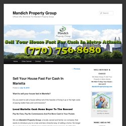 Sell Your House Fast For Cash In Marietta