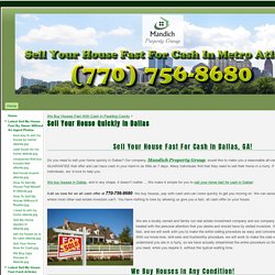 Sell Your House Quickly In Dallas - Sell Your House Fast For Cash