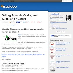 Selling Artwork, Crafts, and Supplies on Zibbet