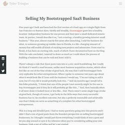 Selling My Bootstrapped SaaS Business - Tyler Tringas