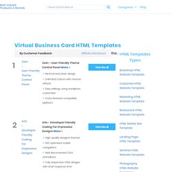 Best Selling Virtual Business Card HTML Templates