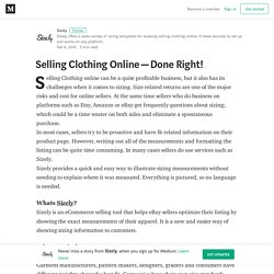 Selling Clothing Online — Done Right! – Sizely