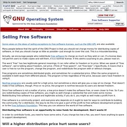 Vendre des logiciels libres - Projet GNU