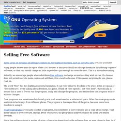 Selling Free Software