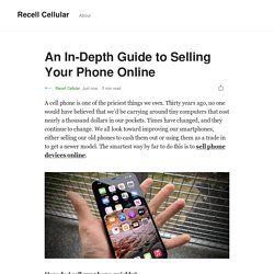 An In-Depth Guide to Selling Your Phone Online