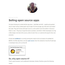 Selling open source apps - Zach Waugh