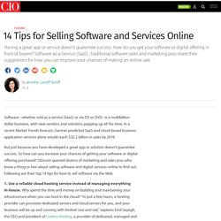 14 Tips for Selling Software and Services Online