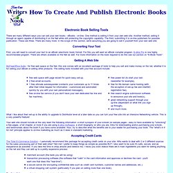 Selling Tools for Creating and Selling Your Own E-Books