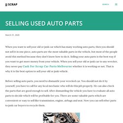 SELLING USED AUTO PARTS