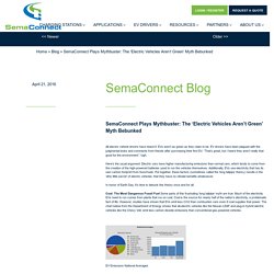 SemaConnect Plays Mythbuster: The ‘Electric Vehicles Aren’t Green’ Myth Bebunked
