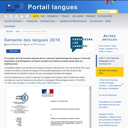 Semaine des langues 2019