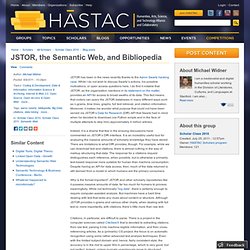 JSTOR, the Semantic Web, and Bibliopedia