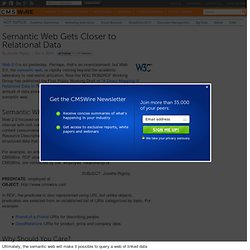 Semantic Web Gets Closer to Relational Data