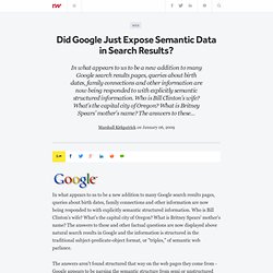 Did Google Just Expose Semantic Data in Search Results? - ReadWr