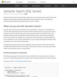 Semantic Search (SQL Server)