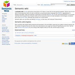 Semantic wiki