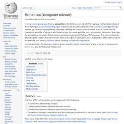 Semantics (computer science)