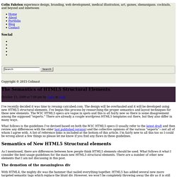 The Semantics of HTML5 Structural Elements — Colinaut