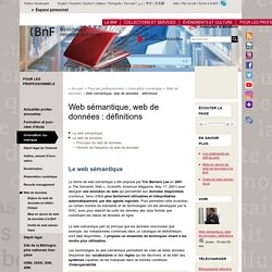 Web sémantique, web de données : définitions