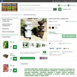 Sementeiras ABC - Horta Vertical Verde Vida - Cinza, Marrom, Preta - Sementeiras ABC
