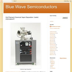Blue Wave Semiconductors: Hot Filament Chemical Vapor Deposition: Useful information!!!