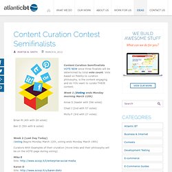 Content Curation Contest Semifinalists