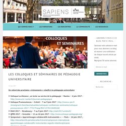 Les colloques et séminaires de pédagogie universitaire – SAPIENS – Sorbonne Paris Cité