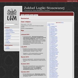 Seminarium - Zakład Logiki Stosowanej