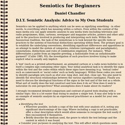 Semiotics for Beginners: D.I.Y. Semiotic Analysis