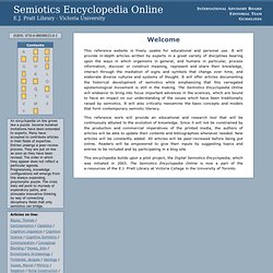 Semiotics Encyclopedia Online - Welcome