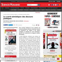 Le «carré sémiotique» des discours politiques - Denis Bertrand, Alexandre Dézé, Jean-Louis Missika, article Communication