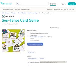 Sen-Tense Card Game
