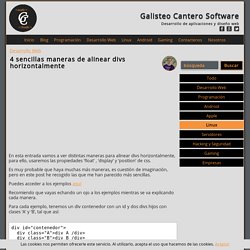 4 sencillas maneras de alinear divs horizontalmente
