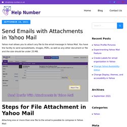 Send Emails with Attachments in Yahoo Mail