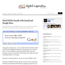 How to Send HTML Emails with Gmail and Google Docs