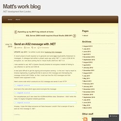 Send an AS2 message with .NET « Matt's work blog