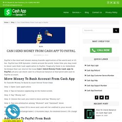 Can I Send Money From Cash app to PayPal - get answer here