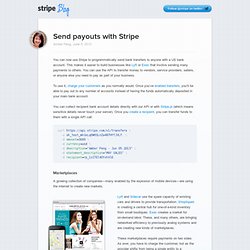 Send payouts with Stripe